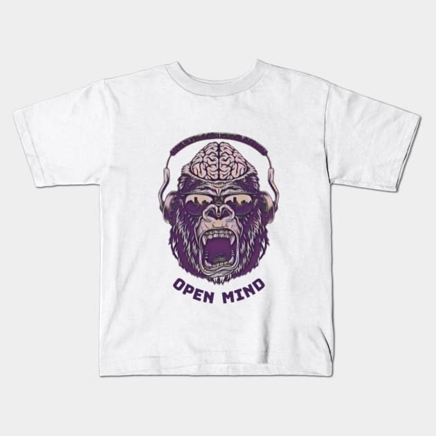 Open Your Mind Kids T-Shirt by Switch-Case